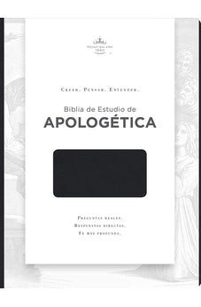 Image of Biblia RVR 1960 de Estudio de Apologetica Negro Imitación Piel