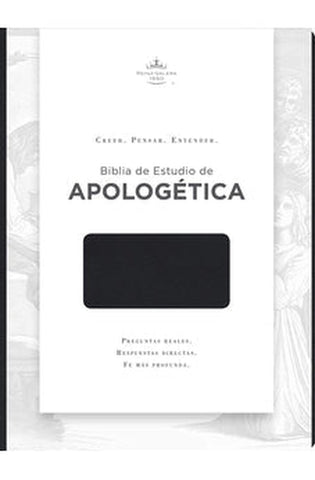 Image of Biblia RVR 1960 de Estudio de Apologetica Negro Símil Piel