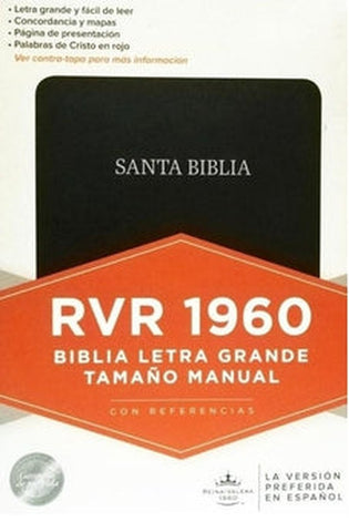 Image of Biblia RVR 1960 Letra Grande Tamaño Manual Negro