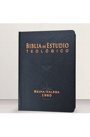 Biblia RVR 1960 de Estudio Teologico Tapa Dura Negro con Índice