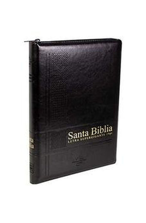 Biblia RVR 1960 Letra Súper Gigante Palabras de Jesús en Rojo con ConcordanciaTapa Negra Canto Dorado Índice Cierre Guantes