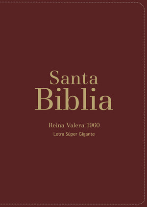 Biblia RVR 1960 Letra Súper Gigante Símil Piel Borgoña