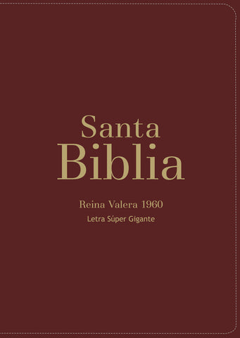 Image of BIBLIA RVR 1960 LETRA SUPER GIGANTE SIMIL PIEL BORGONA