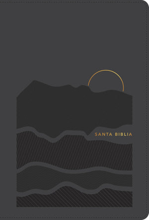 Biblia NTV Ultrafina  Letra Grande con Filament Símil Piel Gris Índice Letra Roja Cierre