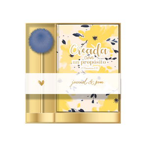 Pack Diario y Boligrafo Pom Pom: Creada con Propósito