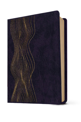 Image of Biblia RVR 1960 de Estudio del Diario Vivir Símil Piel Morado Oscuro Letra Roja