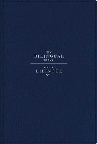 Image of Biblia NVI NIV Bilingüe Azul Símil Piel