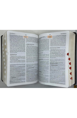Image of Biblia RVR 1960 de Estudio Teológico Tamaño Personal Negro Símil Piel con Índice