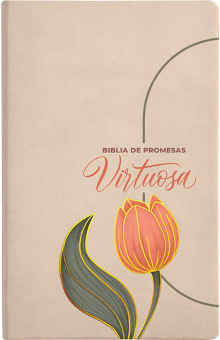 Image of Biblia RVR 1960 Virtuosa Letra Grande Símil Piel Crema Índice