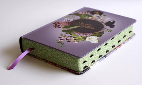 Image of BIBLIA RVR 1960 LETRA GIGANTE TAPA DURA FLORES MORADAS CANTOS PINTADO INDICE