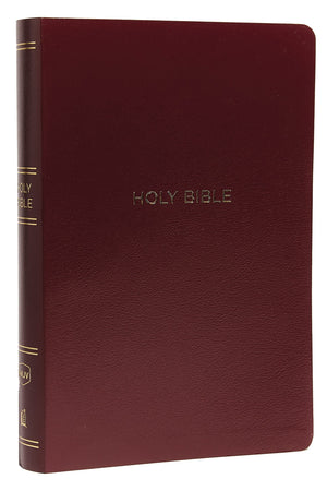 NKJV Holy Bible Giant Print Center-Column Reference Bible Burgundy Leather-look 72000+ Cross References Red Letter Comfort Print: New King James Version