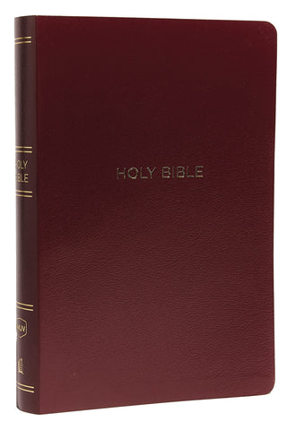 Image of NKJV Holy Bible Giant Print Center-Column Reference Bible Burgundy Leather-look 72000+ Cross References Red Letter Comfort Print: New King James Version
