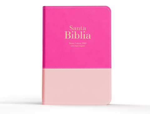 Image of Biblia RVR 1960 Letra Súper Gigante Símil Piel Duotone Rubor Frambuesa