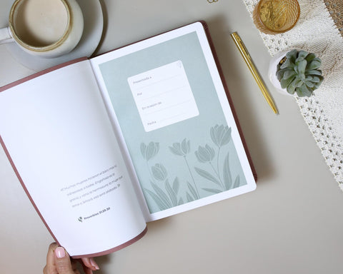 Image of Biblia RVR 1960 de Promesas Devocional Virtuosa Letra Gigante Piel Especial Rosa