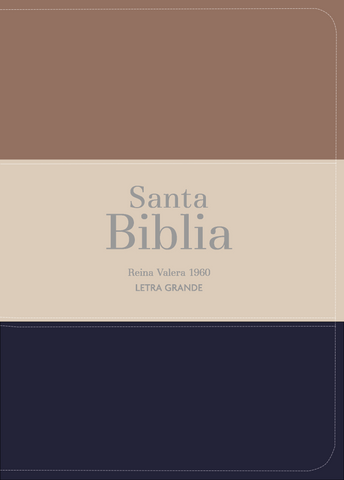 Image of Biblia RVR 1960 Compacta Letra Grande 11 puntos Símil Piel Marrón Beige Negro