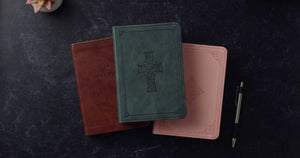 ESV VALUE LARGE PRINT COMPACT BIBLE (TRUTONE, QUIET FOREST, CELTIC CROSS DESIGN)