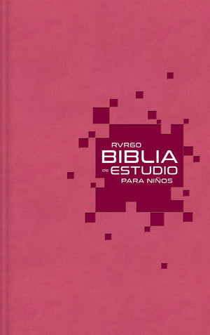 Biblia RVR 1960 de Estudio para Niños Piel Rosado