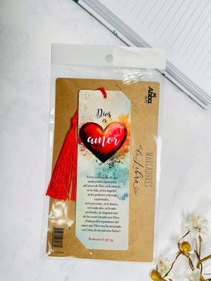 Marcador de Libro con Tassel. Dios es Amor