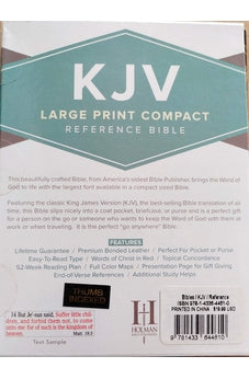 KJV Large Print Compact Bible, Black, Indexed