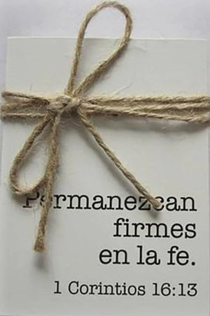 Cuadro Bloque Blanco & Negro (3X4): Permanezcan Firmes en la Fe