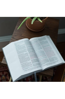 Image of The NIV, Open Bible, Hardcover, Gray, Red Letter, Comfort Print: Complete Reference System