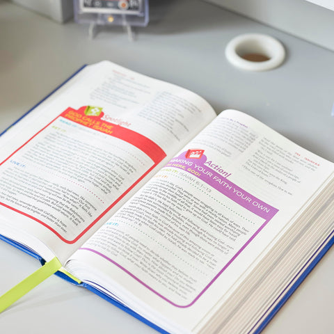 Image of NKJV Study Bible for Kids, Blue Leathersoft: The Premier Study Bible for Kids