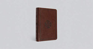 ESV LARGE PRINT COMPACT BIBLE (TRUTONE BROWN, MOSAIC CROSS DESIGN)