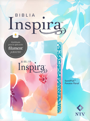 Image of Biblia NTV Inspira con Filament Símil Piel Paraíso Floral