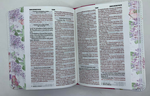 Image of BIBLIA RVR 1960 BOLSILLO TURQUESA FUCSIA SIMIL PIEL