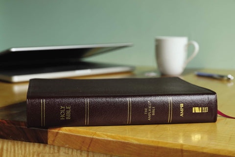 Image of Amplified Holy Bible Large Print Bonded Leather Burgundy: Captures the Full Meaning Behind the Original Greek and Hebrew