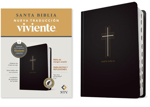 Image of BIBLIA NTV MARGEN AMPLIO FILAMENT TAPA DURA CRUZ INDICE
