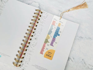 Marcador de Libro con Tassel. Libros de la Biblia