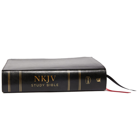 Image of NKJV Study Bible, Leathersoft, Black, Full-Color, Comfort Print