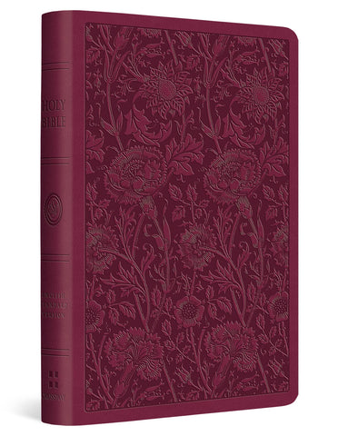 Image of ESV VALUE COMPACT BIBLE (TRUTONE, RASPBERRY, FLORAL DESIGN)