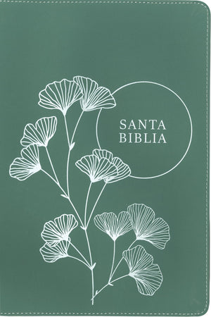 Biblia NTV Referencia Central Letra Grande con Filament Símil Piel Cierre Verde Letra Roja