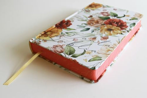 Image of Biblia RVR 1960 Letra Grande Tamaño Manual Flores Rosadas Tapa Dura