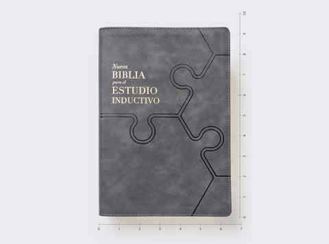 Image of Biblia  NBLA para el Estudio Inductivo Interior a dos colores Piel Gris Comfort Print