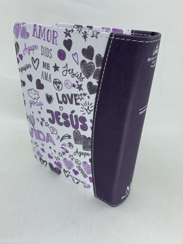 Image of Biblia RVR 1960 Bolsillo Símil Piel Lila con Índice
