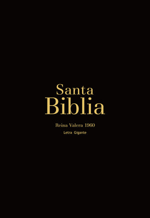 Biblia RVR 1960 Letra Gigante 14 puntos Símil Piel Negro con Cierre e Índice
