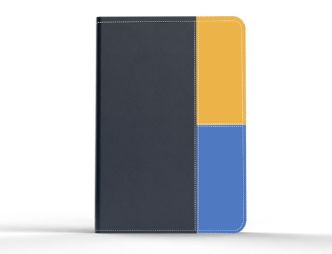 Image of BIBLIA RVR 1960 LETRA GIGANTE 14 PUNTOS SIMIL PIEL BLOQUE AZUL COBRE GRIS CADETE
