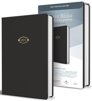Biblia RVR 1960 para Regalos y Premios Negro Símil Piel