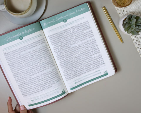 Image of Biblia RVR 1960 de Promesas Devocional Virtuosa Letra Gigante Piel Especial Rosa