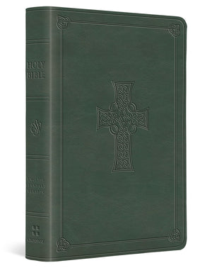 ESV VALUE LARGE PRINT COMPACT BIBLE (TRUTONE, QUIET FOREST, CELTIC CROSS DESIGN)