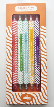 Pack 5 Bolígrafos en Caja Inspiración