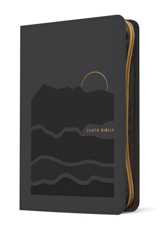 Image of Biblia NTV Ultrafina  Letra Grande con Filament Símil Piel Gris Índice Letra Roja Cierre