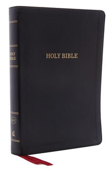 Image of KJV Holy Bible, Giant Print Center-Column Reference Bible, Deluxe Black Leathersoft, 53,000 Cross References, Red Letter, Comfort Print: King James Version