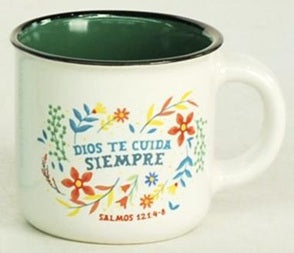 Image of Taza Pequeña 3OZ. Colección Pequeñas Bendiciones. Dios te Cuida Siempre