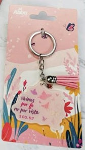 Llavero Acrílico con Tassel. Vivimos por Fe