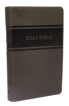 KJV, Deluxe Gift Bible, Leathersoft, Gray, Red Letter, Comfort Print: Holy Bible, King James Version