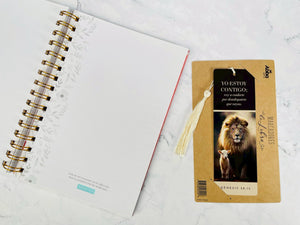 Marcador de Libro con Tassel. Yo Estoy Contigo León